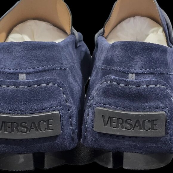 $775- Versace Driver Crosta Slip-On Loafers- Size 45/12 (RARE)